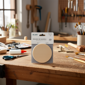 Dischi di Legno Rotondi ILAN, Diametro 10cm, Spessore 0,25cm, Confezione da 12 Pezzi per Artigianato e Fai-da-Te - Product Image 1