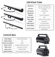 Barre de lumière LED numérique à pixels RGB à changement de couleur, étanche IP65, contrôle Artnet DMX512, haute qualité RZ, pour DJ, scène, fête