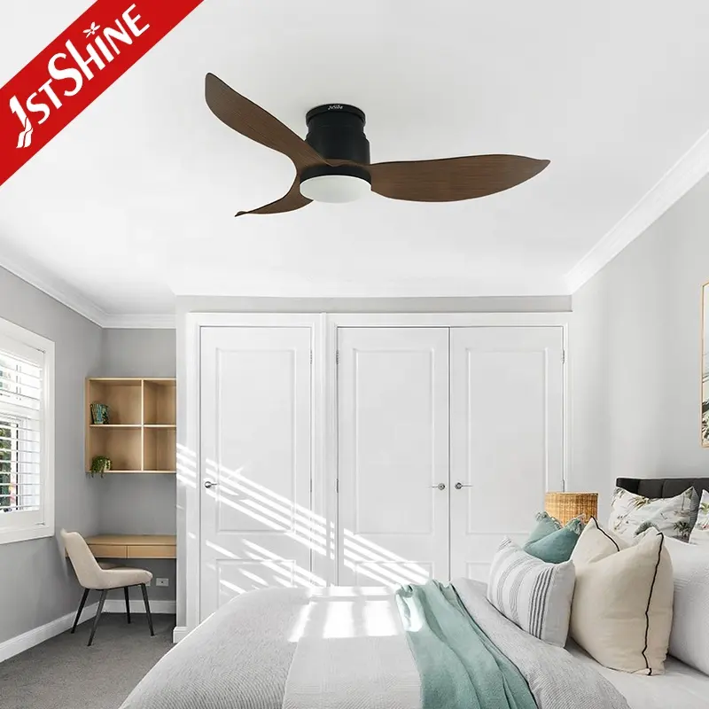 1stshine LED ceiling fan 48 inches OEM color ABS blades space saving flush mounted ceiling fan