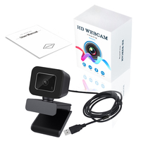 Webcam USB HD 1080P 30FPS dengan Mikrofon Kamera Web Clip-on untuk PC Laptop Konferensi Video Streaming Langsung Kelas Online