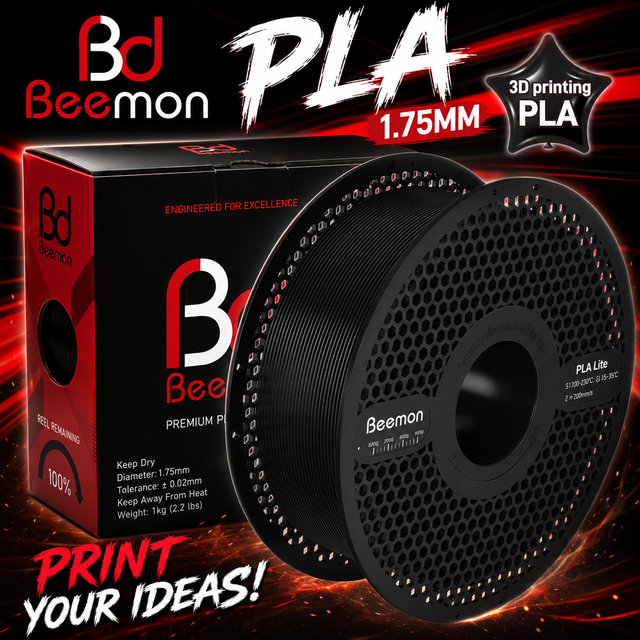 BEEMON Eco-Friendly PLA 1.75mm Solid Color 3D Filament Corn-Based Biodegradable 1kg Roll