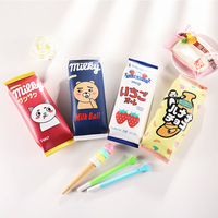 Nouvelle trousse à crayons en cuir Yichen PC025, simple et amusante, créative, dessin animé, grande capacité pour étudiants, 23,5x8,5cm
