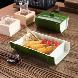 Vaisselle japonaise de style bambou pour restaurants, hôtels spécialisés dans le hot pot et restaurants de sukiyaki ; bols et assiettes créatifs pour - Product Image 1