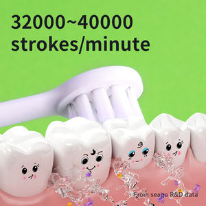 2025 nuevo mejor pantalla LCD recargable temporizador inteligente Sensor de presión IPX7 silicona niños cepillo de dientes eléctrico sónico - Product Image 3