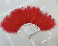 Hotsale coloré plume ventilateur main tenir ventilateur plume panaches ventilateur pour mariage fête danse Performance artisanat