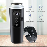 Botella Termo Eléctrica Inteligente de Doble Capa con Aislamiento de Acero Inoxidable 304 para Auto, 12V 24V