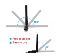 ZHOPEN ZP150A2 Externe USB 2.0 WiFi Adapter Draadloos 2.4GHz 150Mbps 2DBI Antenne Dongle Satelliet TV Ontvanger Computer Voorraad
