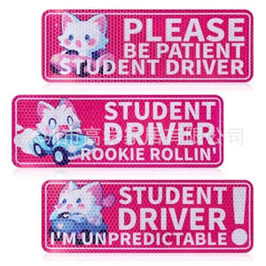 Pegatinas Reflectantes Promocionales Populares Transfronterizas, Luces Magnéticas para Parachoques de Coche, Advertencia de Seguridad para Conductores Principiantes - Product Image 1