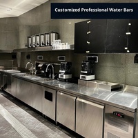 Peralatan Dapur Teh Susu All-in-One dari Baja Anti Karat Komersial, Meja Bar Air, Meja Kerja Custom-Made, Cina
