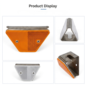 Réflecteur de garde-corps adhésif trapézoïdal |   Delineateur de sécurité routière réfléchissant pour garde-corps en W sur autoroute - Product Image 3