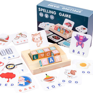Jouet éducatif d'apprentissage d'orthographe <span class=keywords><strong>jeu</strong></span> <span class=keywords><strong>de</strong></span> correspondance <span class=keywords><strong>de</strong></span> <span class=keywords><strong>lettres</strong></span> <span class=keywords><strong>jeu</strong></span> <span class=keywords><strong>de</strong></span> comptage en bois pour enfants - Product Image 1
