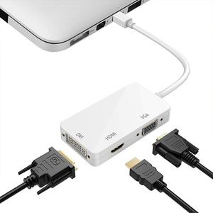3 Trong 1 <span class=keywords><strong>Thunderbolt</strong></span> Mini Hiển Thị Cổng Dp Để <span class=keywords><strong>DVI</strong></span> VGA HDMI 4K Chuyển Đổi Adapter Cable 1080P Cho iMac Mac Pro Không Khí Cuốn Sách - Product Image 4