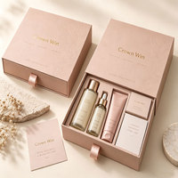 Boîte d'emballage en papier biodégradable personnalisée pour parfum, cadeau fait main, tiroir coulissant, cosmétiques, soins de la peau, avec ruban