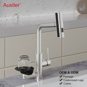Grifo de Cocina Austler Luxury Gold SUS 304 Monomando de un Solo Orificio con Rociador de Vidrio S3149-5A - Product Image 5