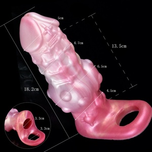 ปลอกขยายขนาดอวัยวะเพศชาย FAAK Fantasy Cock Extender & Enlargement Knot แบบยืดหยุ่น กระตุ้นความรู้สึก ทำจากซิลิโคน สวมใส่ได้ สำหรับผู้ชาย - Product Image 2