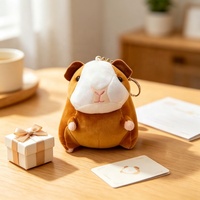 Porte-clés en peluche cochon d'Inde mignon, doux et moelleux, animaux en peluche, fabricant de jouets en peluche personnalisés en gros, cadeaux pour enfants
