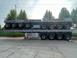 Semi-remorque plate, semi-remorque à plateau bas, 3 essieux, semi-remorque plate pour le transport de produits chimiques - Product Image 4