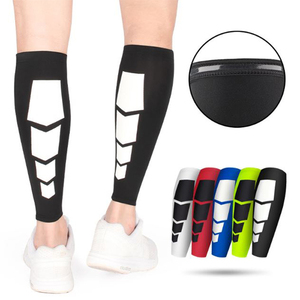 Direct usine, Manchons <span class=keywords><strong>de</strong></span> compression athlétiques respirants sans pied pour mollets, football et sport, avec protection tibiale intégrée - Product Image 1
