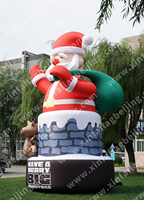 Décorations de Noël sur mesure du fabricant, ornements lumineux d'extérieur, grand Père Noël gonflable en PVC Oxford, imperméable et résistant au soleil