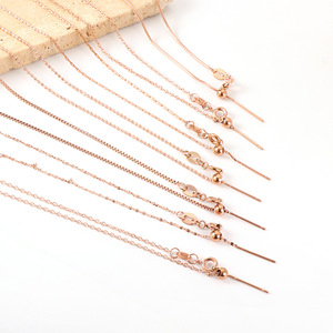 สร้อยคอชุบทอง Ason Jewelry ความยาว 45 ซม. พร้อมตัวล็อคแบบยืดหดได้ สร้อยคอเส้นเดียวทันสมัย เหมาะสำหรับเป็นของขวัญ - Product Image 2
