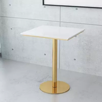 Meubles de restaurant modernes de luxe léger, table et chaise en acier inoxydable, canapé, table en marbre, vente en gros pour restaurants américains