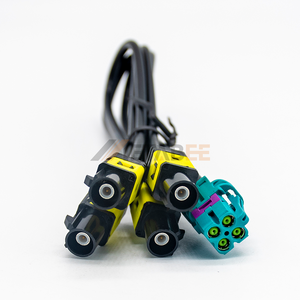Maßgefertigtes Verlustarmes Fakra-Z-Buchse auf Vier Fakra-A-Stecker Gerades HF-Koaxialkabel Kompatibel mit <span class=keywords><strong>TE</strong></span> 2298721-9 - Product Image 4