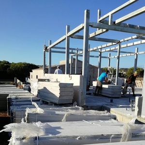 América del Sur 180m2 Casa en <span class=keywords><strong>Argentina</strong></span> Acero Prefabricado Piscina <span class=keywords><strong>Villa</strong></span> con grandes puertas correderas de cristal Casas - Product Image 3