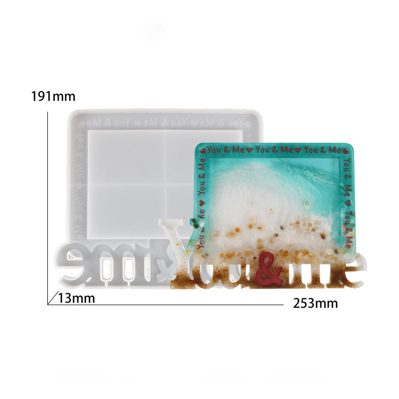 แม่พิมพ์กรอบรูป You&amp;Me สีขาว