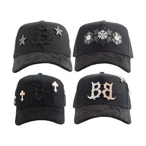 หมวกเบสบอล B-CROSS ของแท้คุณภาพสูง ปักโลโก้ด้วยมือ ปีกโค้งแบบดิสเทรส หมวก Barbas สไตล์ Rich Forever - Product Image 6