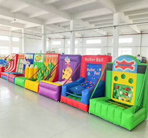 SHUNYUAN Combo Panier de Basket Gonflable et Trampoline en PVC – Taille Personnalisée – Jeu de Carnaval Extérieur pour Fêtes - Product Image 4