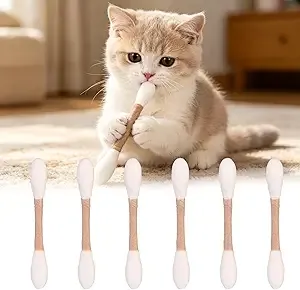 Jouet pour chat en feutre de laine pure, grande bâtonnette de chatonnerie pour le nettoyage dentaire et la stimulation, soulagement de l'ennui, avec herbe à chat - Product Image 5