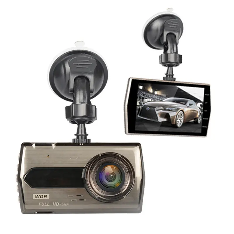 ระบบเซ็นเซอร์จอดรถ Dashcam ที่ดีที่สุด1080P Dash Cam เครื่องบันทึกวิดีโอในรถยนต์มุมกว้าง170องศาเลนส์คู่รถ DVR