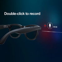 AI Traducir auriculares de dientes azules Gafas de audio inteligentes de oído abierto con micrófono incorporado Gafas de sol Auriculares portátiles inteligentes