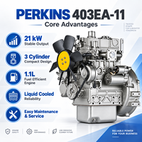 Moteur diesel industriel Pekins 403EA-11, 21 kW, 1,1 L, 3 cylindres, refroidissement liquide, pour générateur, pompe à eau, machines