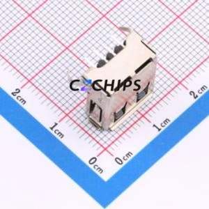 GT-2A9002A-CNNG0-24 USB Connector Through hole Component (THT) Connector Type-A USB 2.0 Female Right Angle Insert - Product Image 2