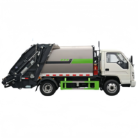 Camion de collecte des déchets compacteur 5,8 m³ 4x2 à transmission manuelle, conception hermétique, véhicule d'élimination des déchets municipaux