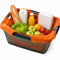 Sac de courses pliable pour supermarché, doublure de panier d'épicerie réutilisable, sac fourre-tout en polyester 210D, écologique, léger, à porter à l'épaule