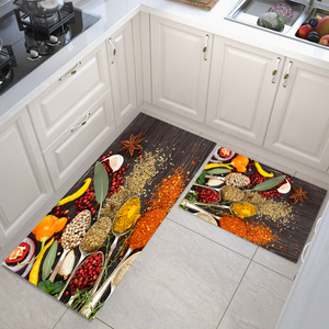 Aiwu — tapis de sol antidérapant et personnalisable, paillasson de cuisine imprimé en 3d résistant à la chaleur, ensemble 2 en 1, pas cher - Product Image 2