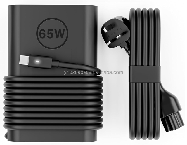Premium 65W USB C Power Adapter for Dell Laptop Desktop Connection Cable TYPE C Fast Charging Cable