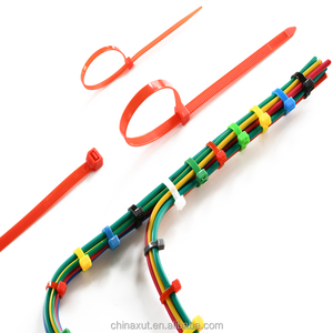 נעילה עצמית של כבל ניילון רצועות קשירת חוט רוכסן קשרי גלישת פלסטיק מדגם חינם 4.8x200 מ""מ שחור 20 בחינם מקובל - Product Image 5