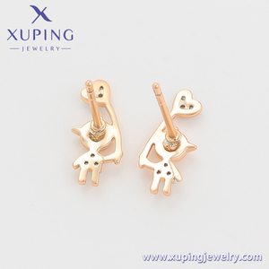 A00904544 XUPING Jewelry Nueva moda personalidad niño pequeño diseño multicolor lindo simple y elegante pendientes de tuerca para mujer - Product Image 4