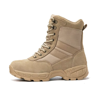 Bottes de randonnée de haute qualité pour l'extérieur, en cuir de vache, bottes tactiques d'entraînement dans le désert pour hommes