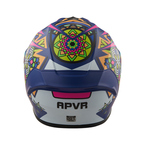 หมวกกันน็อคเต็มใบหน้าลายจุดหมวกป้องกันหมวกกันน็อคสีสดใสสำหรับผู้ใหญ่ทุกเพศ - Product Image 3