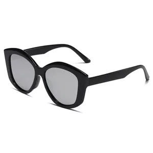 Oval Cat Eye Leopard Oversized Plastic Frame Shades Sunglasses Support To Customized Logo And No Moq Sun Glasses