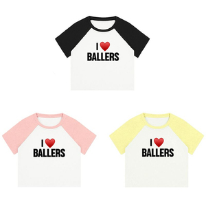 Peeqi Ingrosso T-shirt Vintage in COTONE da Donna con Stampa Grafica, <span class=keywords><strong>Streetwear</strong></span>, Taglie Forti, Crop Top in COTONE - Product Image 3