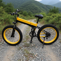 Vélo de montagne électrique au lithium haute performance, moteur 500W, cadre robuste en alliage d'aluminium, pneus larges, vélo électrique pour la conduite hors route