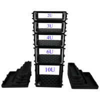Boîtier d'aviation en plastique léger OEM/ODM empilable PE 10U, rack de transport étanche IP67 pour le stockage d'amplificateurs de puissance