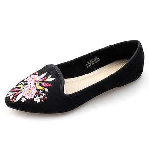 HE-<span class=keywords><strong>zapatos</strong></span> planos informales de microfibra para <span class=keywords><strong>mujer</strong></span>, calzado con punta afilada y bordados, cómodos y sin cordones, 2023 - Product Image 4