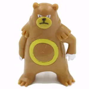 Venda quente de brinquedo de urso 3D em PVC personalizado, modelo de animal fofo para crianças, estilo desenho animado unissex