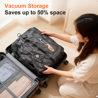Sacs de voyage sans air durables personnalisés en usine, sacs de compression sous vide imperméables et réutilisables pour valises de voyage